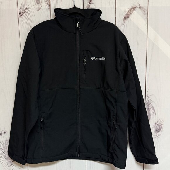 Columbia Sportswear Company Other - Columbia Men’s Black Softshell Jacket Size Large Full Zip Windproof Fleece-Lined